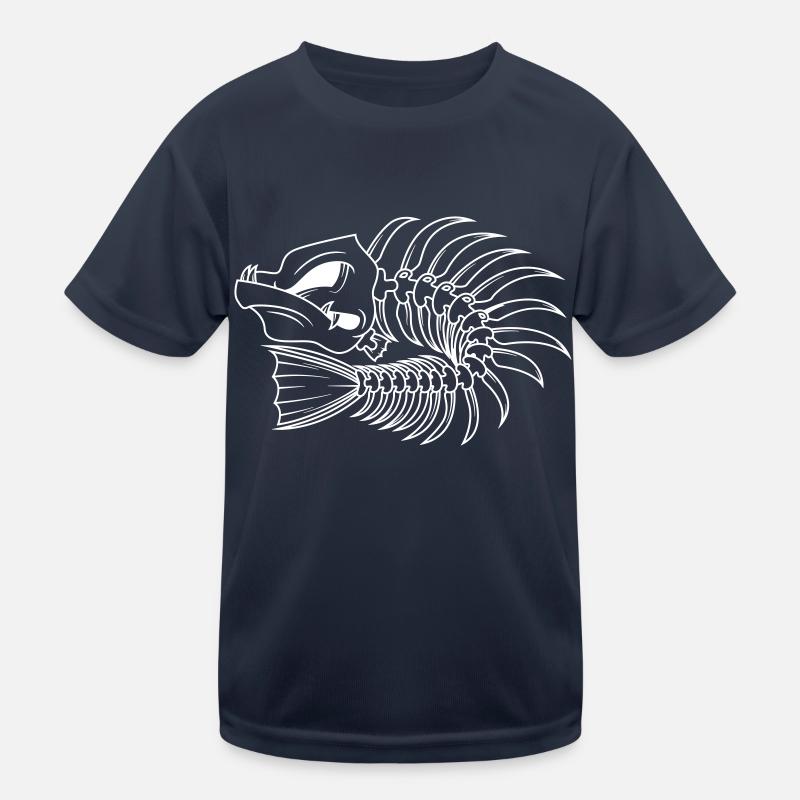 Fish bones herringbone fish skeleton Kids Functional T-Shirt