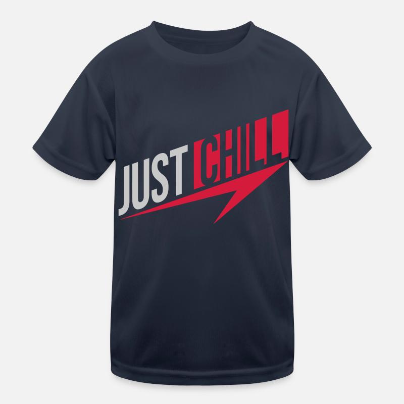 Just Chill Text Logo T-shirt sport Enfant