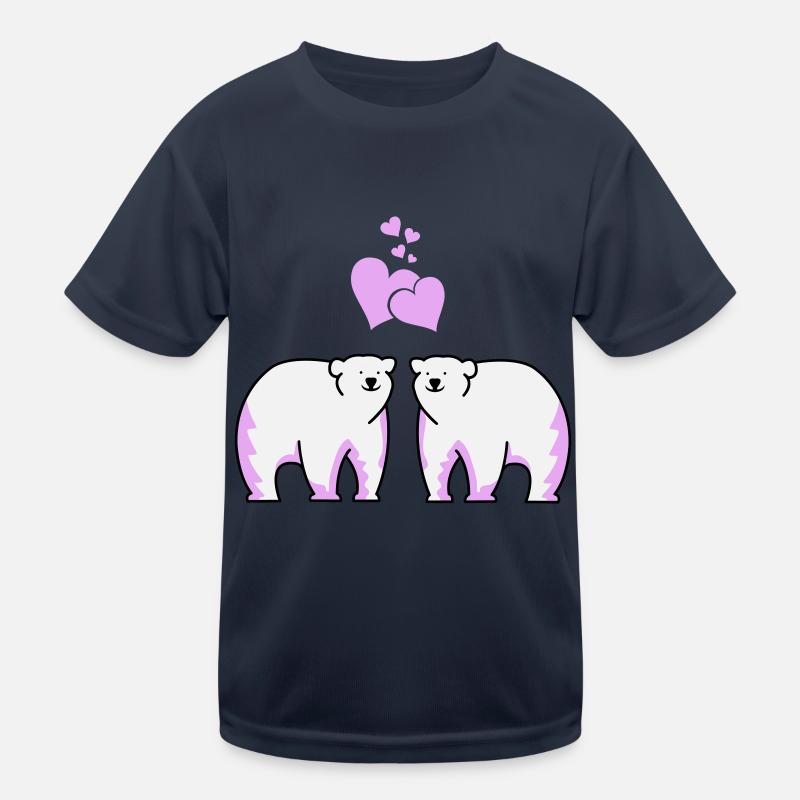 Eisbären verliebt Kinder Funktions-T-Shirt