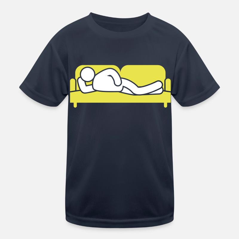 Couch Sleeping Sofa Tired Icon Kids Functional T-Shirt