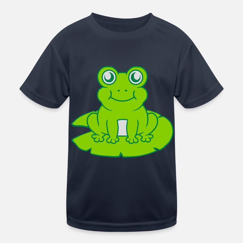 Frog sits water lily Seeblatt Kids Functional T-Shirt