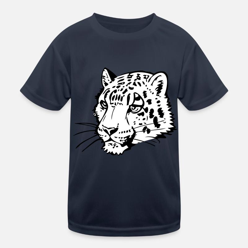 Snow leopard in comic handle Kids Functional T-Shirt