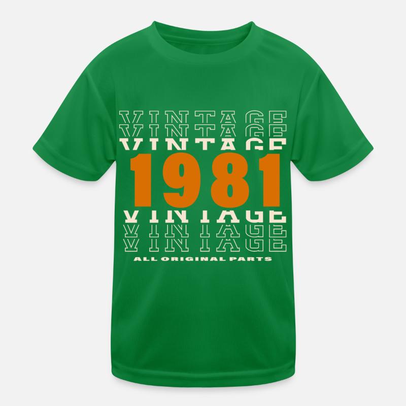 1981: Vintage - 43rd Anniversary Kids Functional T-Shirt