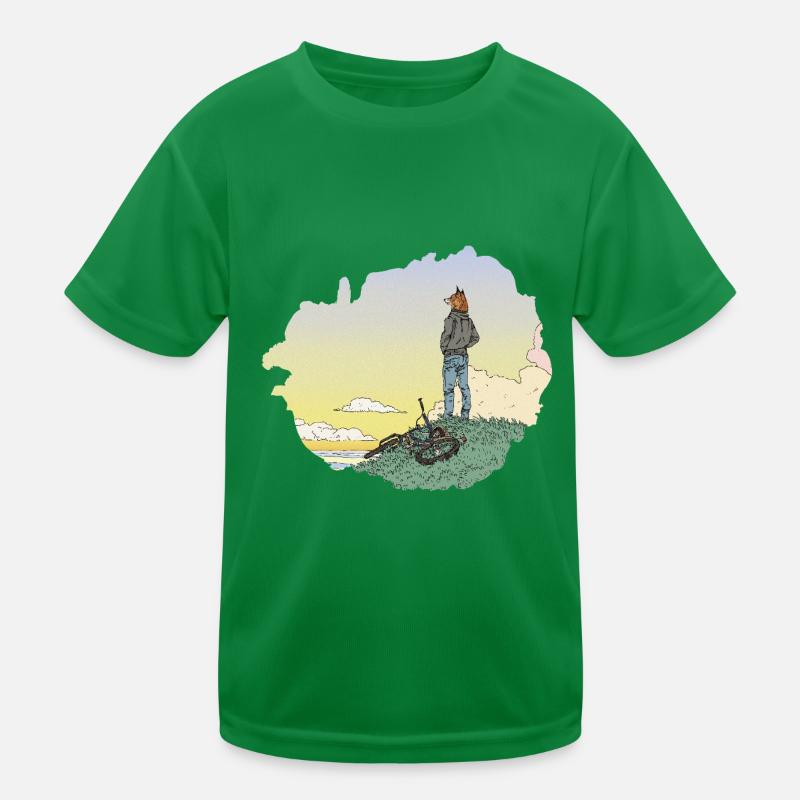 Der junge Fuchs Kinder Funktions-T-Shirt