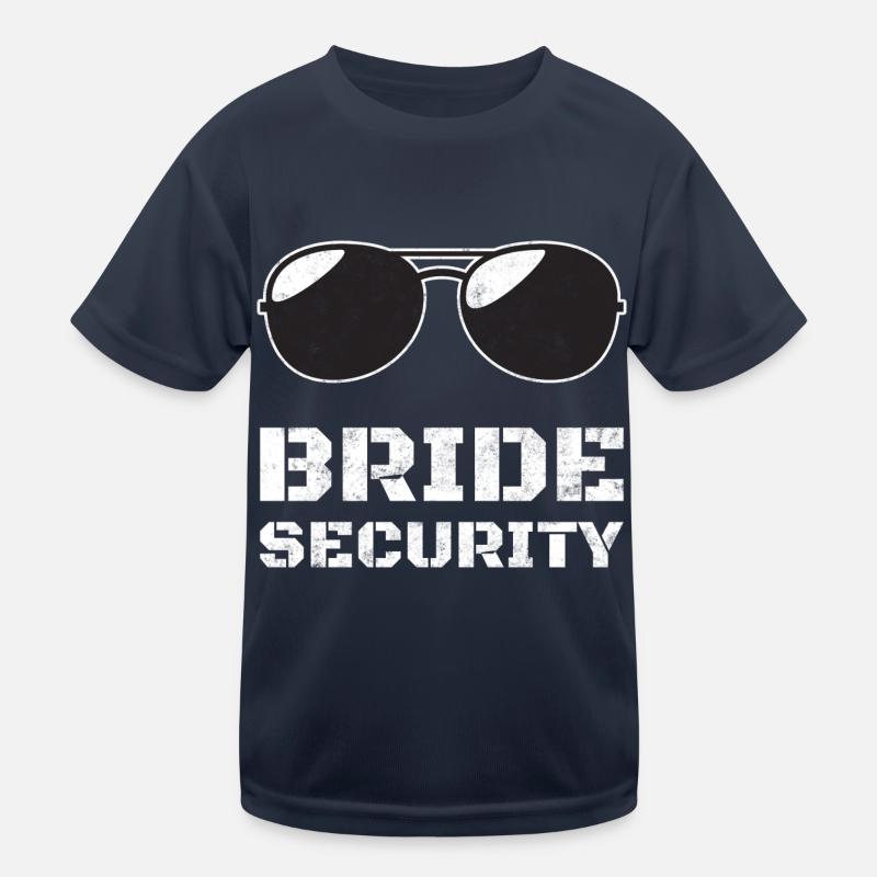 Bride Security Team Braut Junggesellenabschied Kinder Funktions-T-Shirt