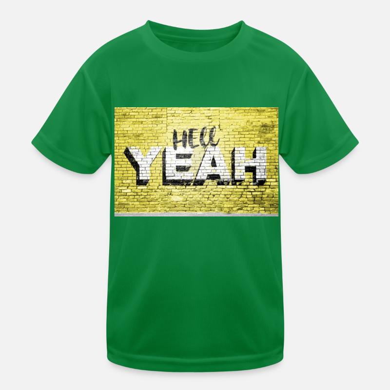 Yeah Ziegelsteinmauer Graffiti Kinder Funktions-T-Shirt