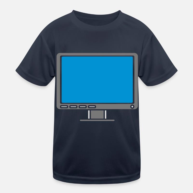 Design Screen Display Computer Kids Functional T-Shirt