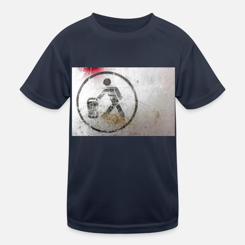 Throwing trash Kids Functional T-Shirt