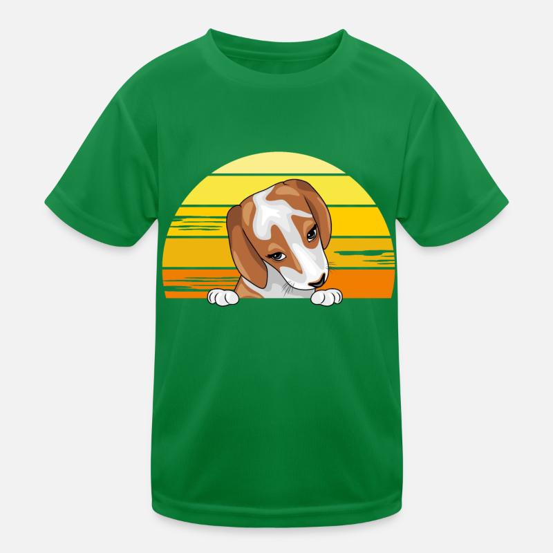 Peeking Beagle chiot T-shirt sport Enfant