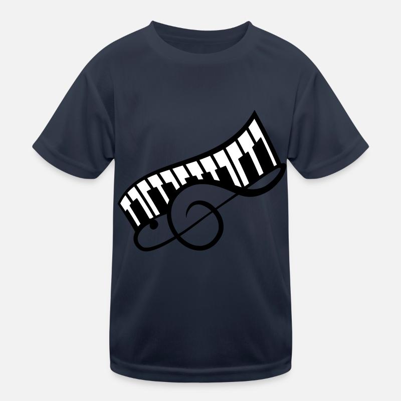 Clé de musique Note Piano Keybord Piano T-shirt sport Enfant