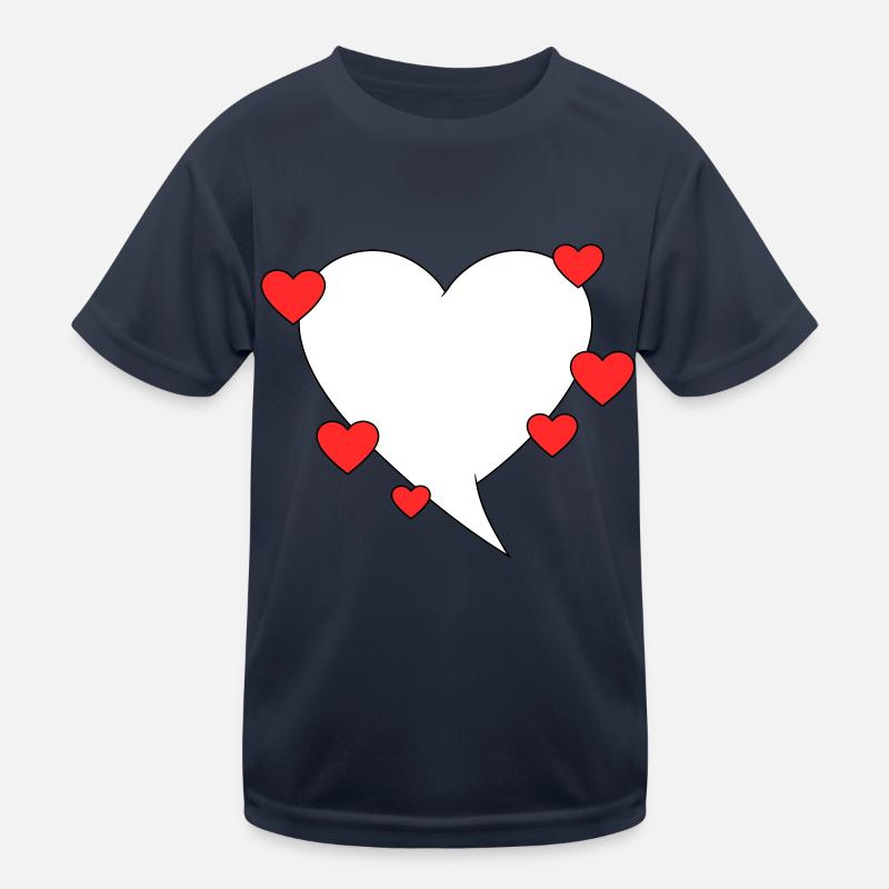 Speech bubble with hearts Kids Functional T-Shirt