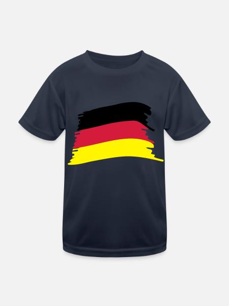 '-Flagge - Kinder Funktions-T-Shirt - Navy - Vorne