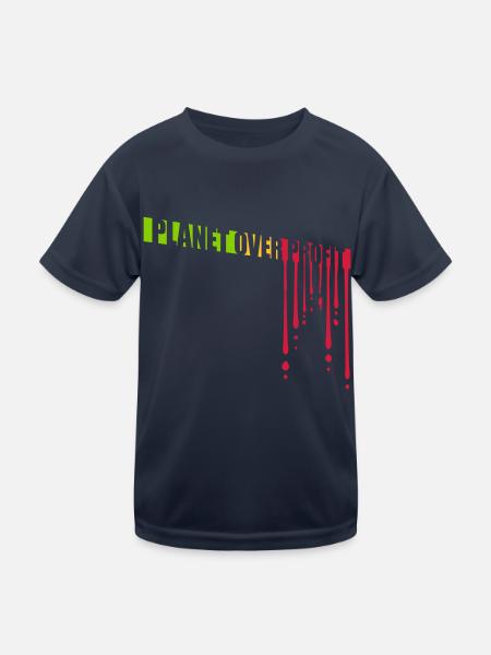 Planète sur le devis de profit - T-shirt sport Enfant - bleu marine - Devant
