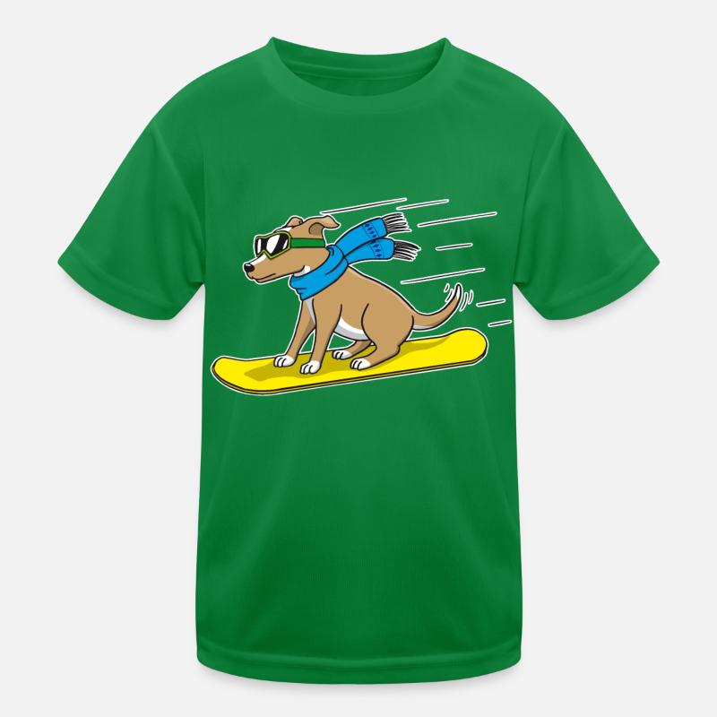 Chien de snowboard T-shirt sport Enfant