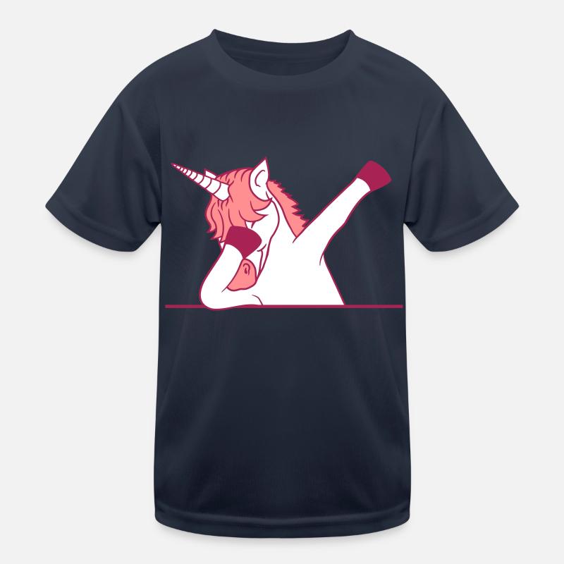 zone de texte écriture bouclier mur tamponnant licorne d T-shirt sport Enfant