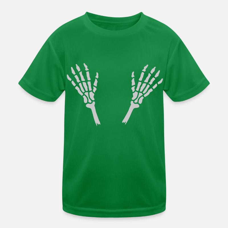 Severed Skeleton Hands Bones Kids Functional T-Shirt