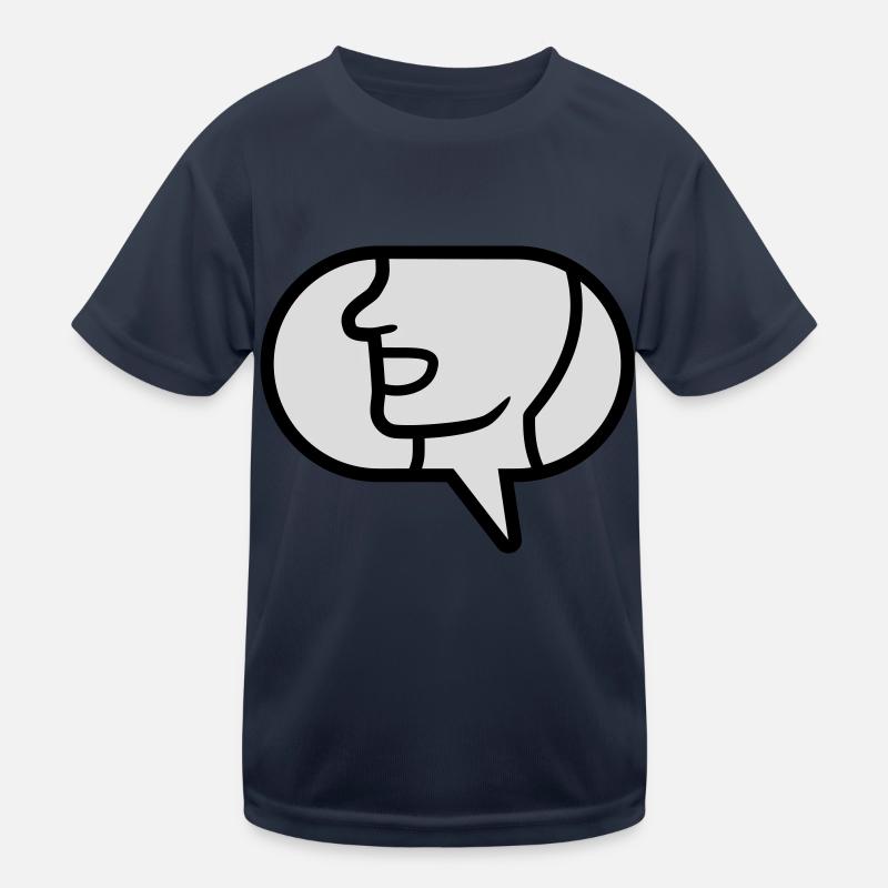 Communicate icon talk speech bubble Kids Functional T-Shirt