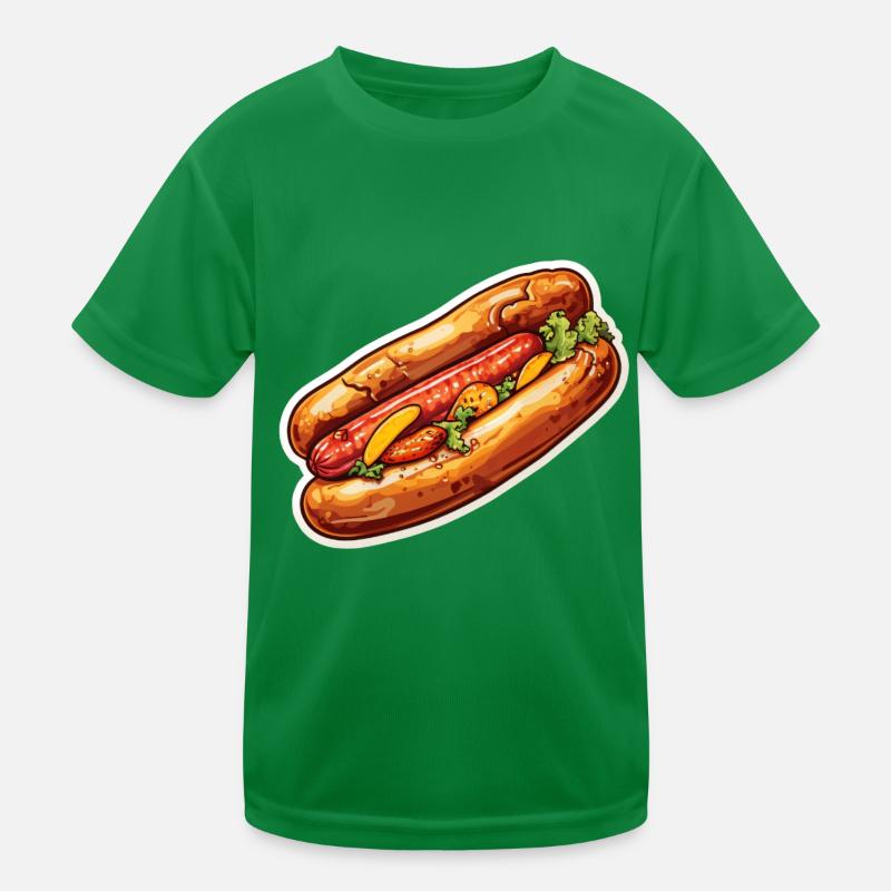 Bratwurst in a bun Kids Functional T-Shirt
