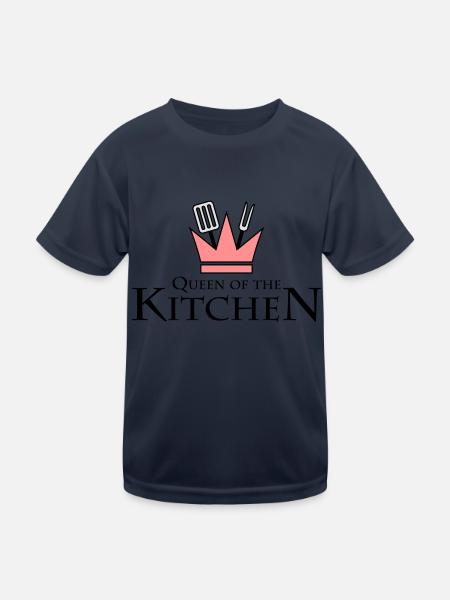 Queen Of The Kitchen - Kids Functional T-Shirt - navy - Front