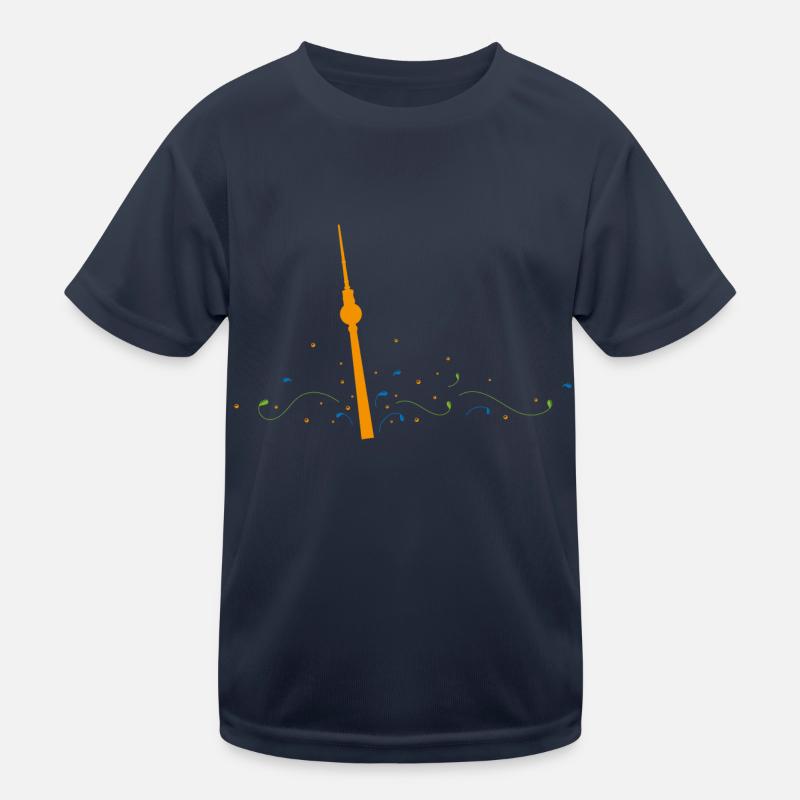 Fernsehturm Berlin | Berlin hat den Flow - Kinder Funktions-T-Shirt - Navy