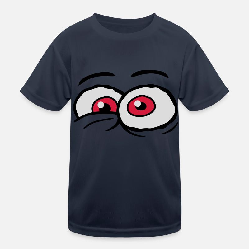 Comic Eyes Crazy Design Kids Functional T-Shirt