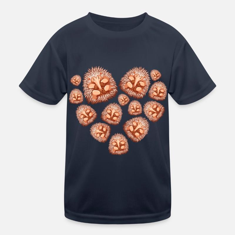 Herz Igel Kinder Funktions-T-Shirt