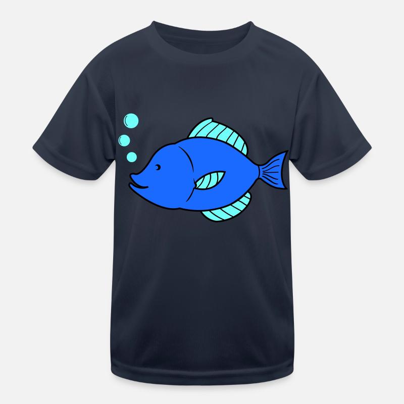 fisch comic Kinder Funktions-T-Shirt
