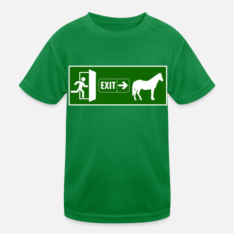Exit raus zum pferd Kinder Funktions-T-Shirt