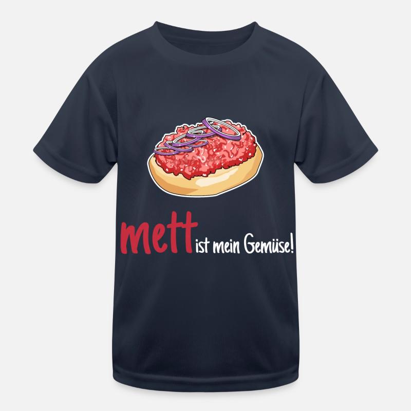Mett Mettbrötchen Hackfleisch Lustig Geschenk Kinder Funktions-T-Shirt