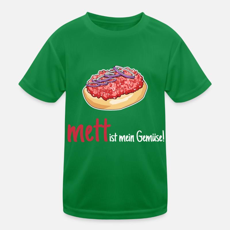 Mett Mettbrötchen Hackfleisch Lustig Geschenk Kinder Funktions-T-Shirt