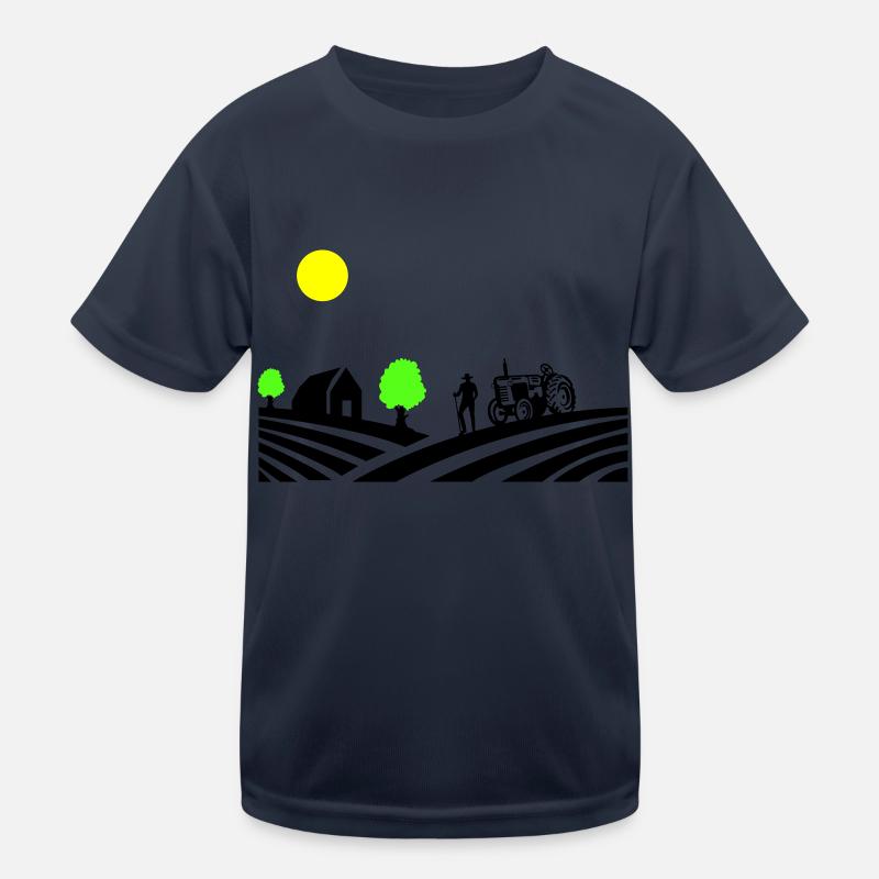 Tractor Farm Kids Functional T-Shirt