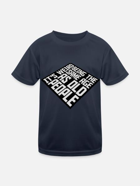 être âgé - T-shirt sport Enfant - bleu marine - Devant