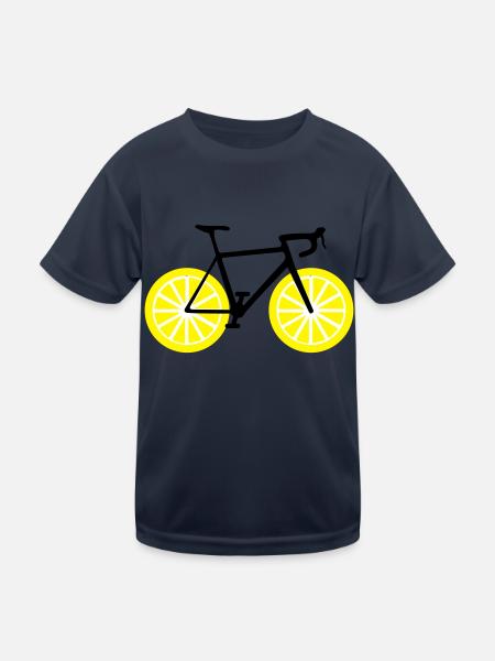 Lemon bike - Kids Functional T-Shirt - navy