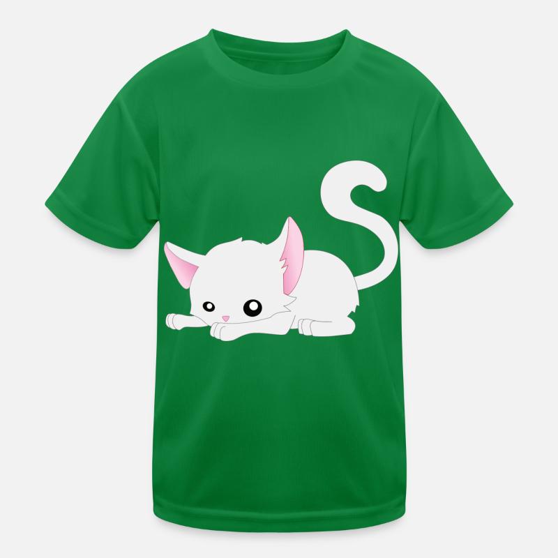 Katze Comic Kinder Funktions-T-Shirt