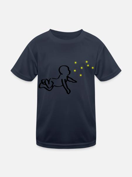Renaissance Baby Black Phoenix Yellow - Kids Functional T-Shirt - navy