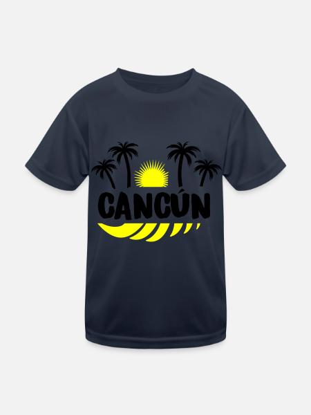 Cancun - Kinder Funktions-T-Shirt - Navy - Vorne