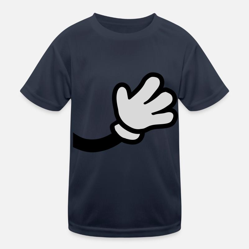 Winkende Comic Hand Kinder Funktions-T-Shirt