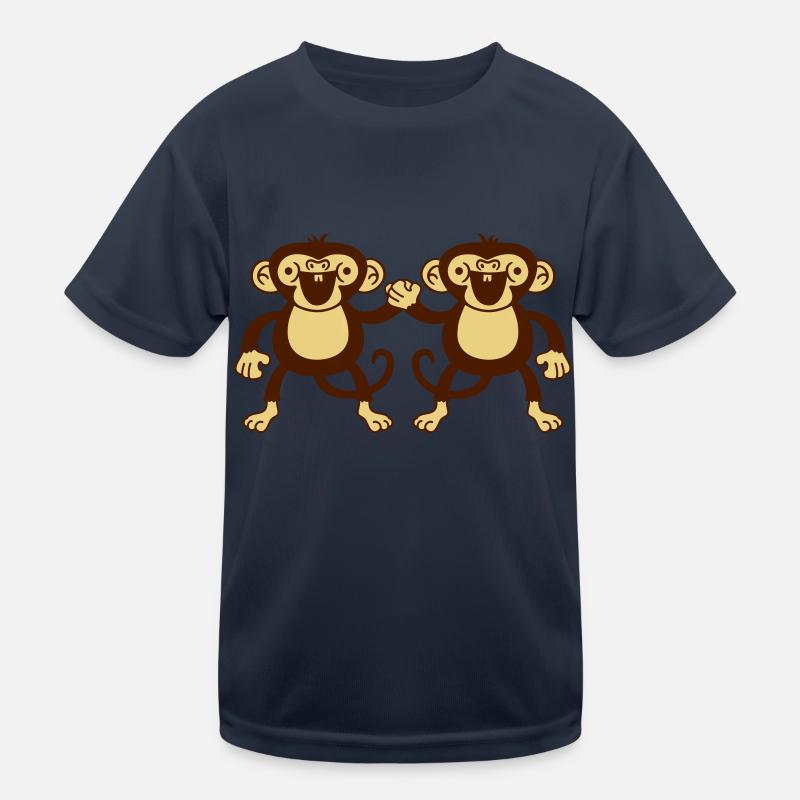 2 amis de singe mignon couple équipe T-shirt sport Enfant