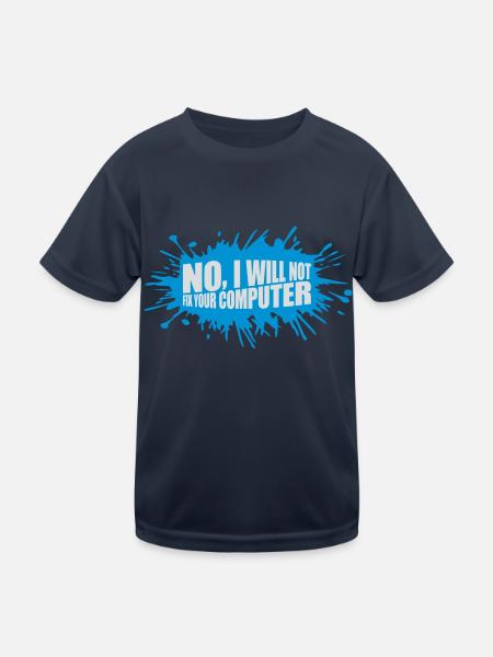 not fix your computer - Kids Functional T-Shirt - navy - Front
