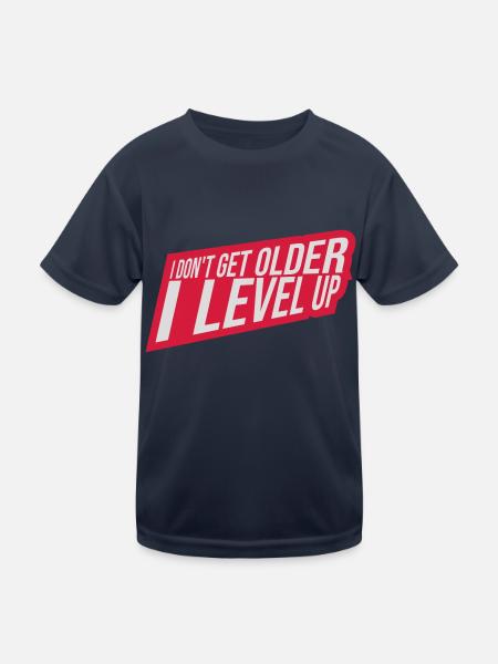 get older level up - Kids Functional T-Shirt - navy - Front