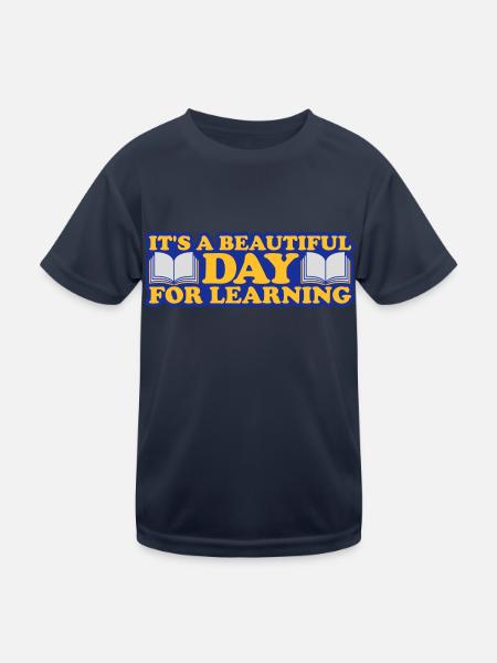 beautiful day for learning - Kids Functional T-Shirt - navy - Front