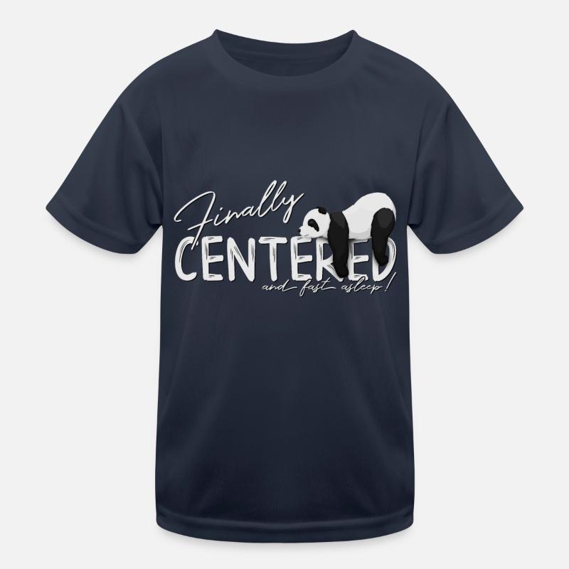 Finally Centered & Fallen Asleep Zen Yoga Panda Kids Functional T-Shirt