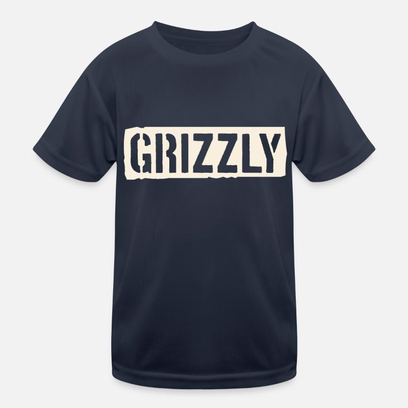 Grizzly Bär Slogan Kinder Funktions-T-Shirt