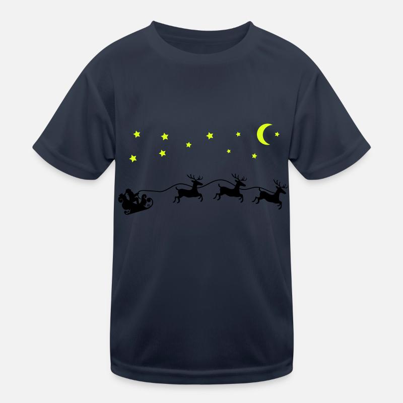 Santa Claus Christmas Sleigh Kids Functional T-Shirt