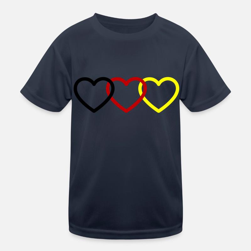 Deutschland Herzen Kinder Funktions-T-Shirt