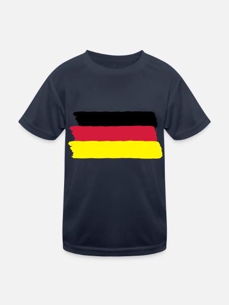 deutschland - Kinder Funktions-T-Shirt - Navy