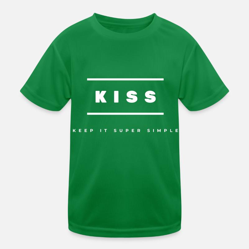 KISS - Keep It Super Simple (Einfaches Logo) Kinder Funktions-T-Shirt