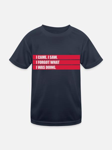 I came saw forget - Kinder Funktions-T-Shirt - Navy - Vorne