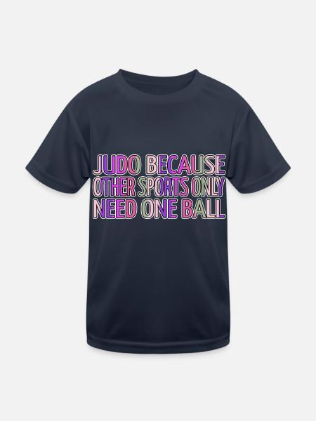 jujutsu belt funny sayings jiu jitsu tae kwon do - Kinder Funktions-T-Shirt - Navy