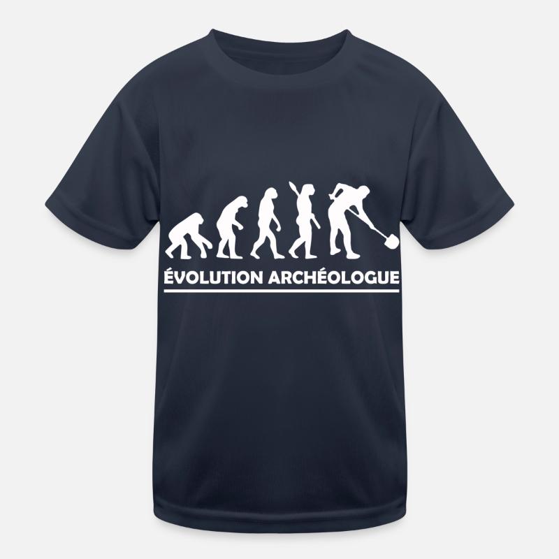 évolution archéologue / cadeau humour archéologue T-shirt sport Enfant